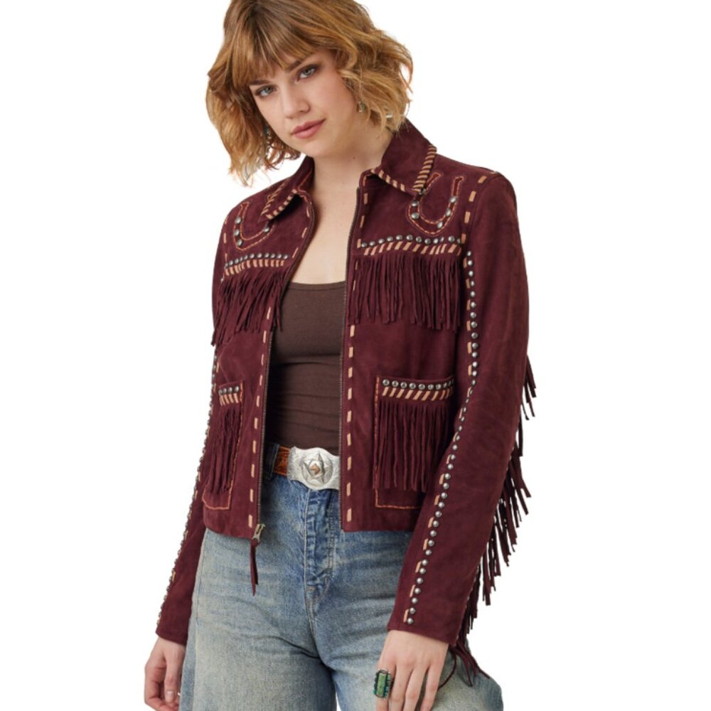 NWT Double D Ranch Double Luck Suede Jacket Size L - Picture 2 of 16